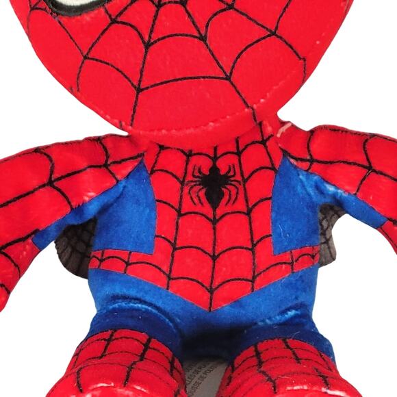 Marvel Spiderman Plush Doll 9" Red Blue Stuffed Toy Mattel 2021 Superhero - Picture 5 of 11